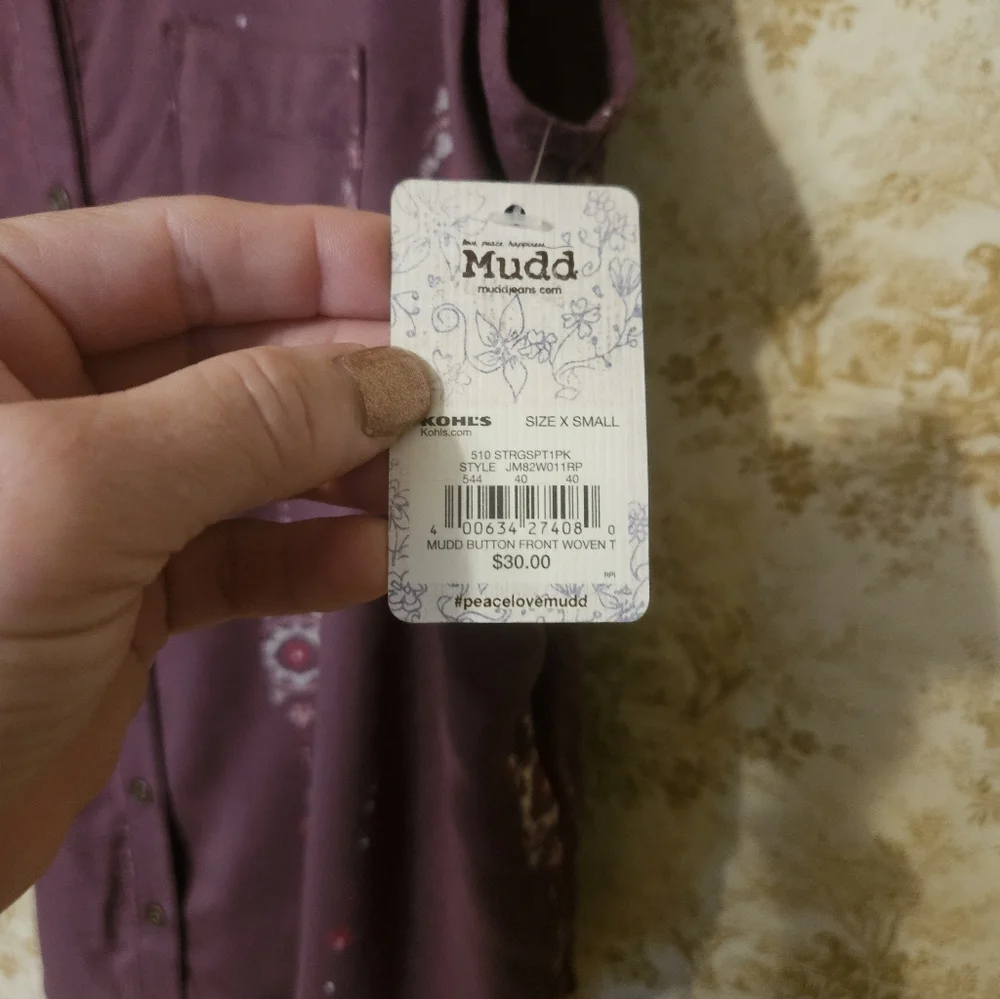 Xsmall Mudd Button Down Tank - Picture 7 of 10